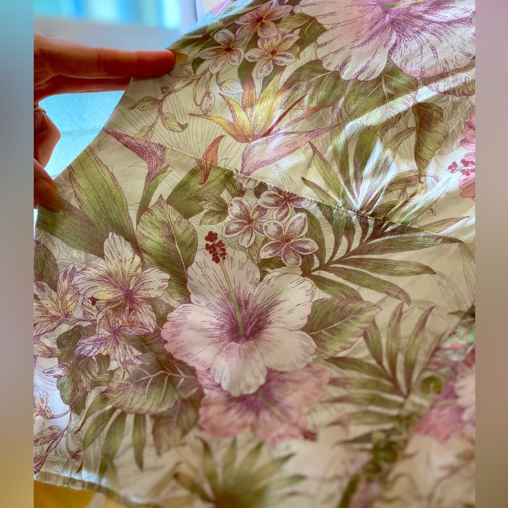 🌺🦜Tropic Vibes 🍹 Hawaiian floral print blouse S/M - Picture 14 of 16